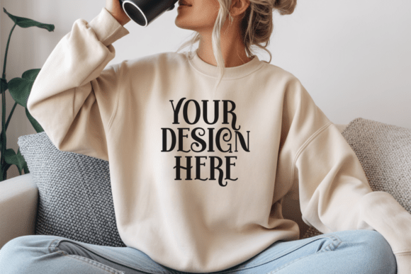 Download Gildan 18000 Sweatshirt Mockups - Tshirt Collection