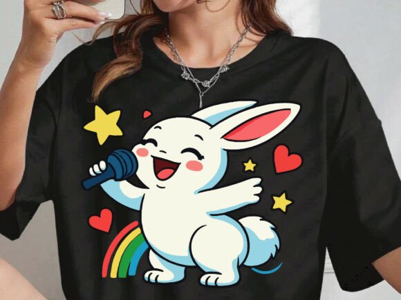 Download Singing Bunny Sweatshirt PNG Design ,SVG - Tshirt Collection