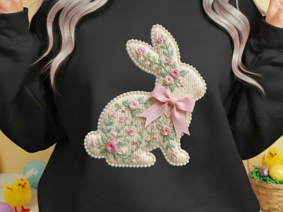 Download Easter Bunny Faux Yarn Tshirt Design - Tshirt Collection